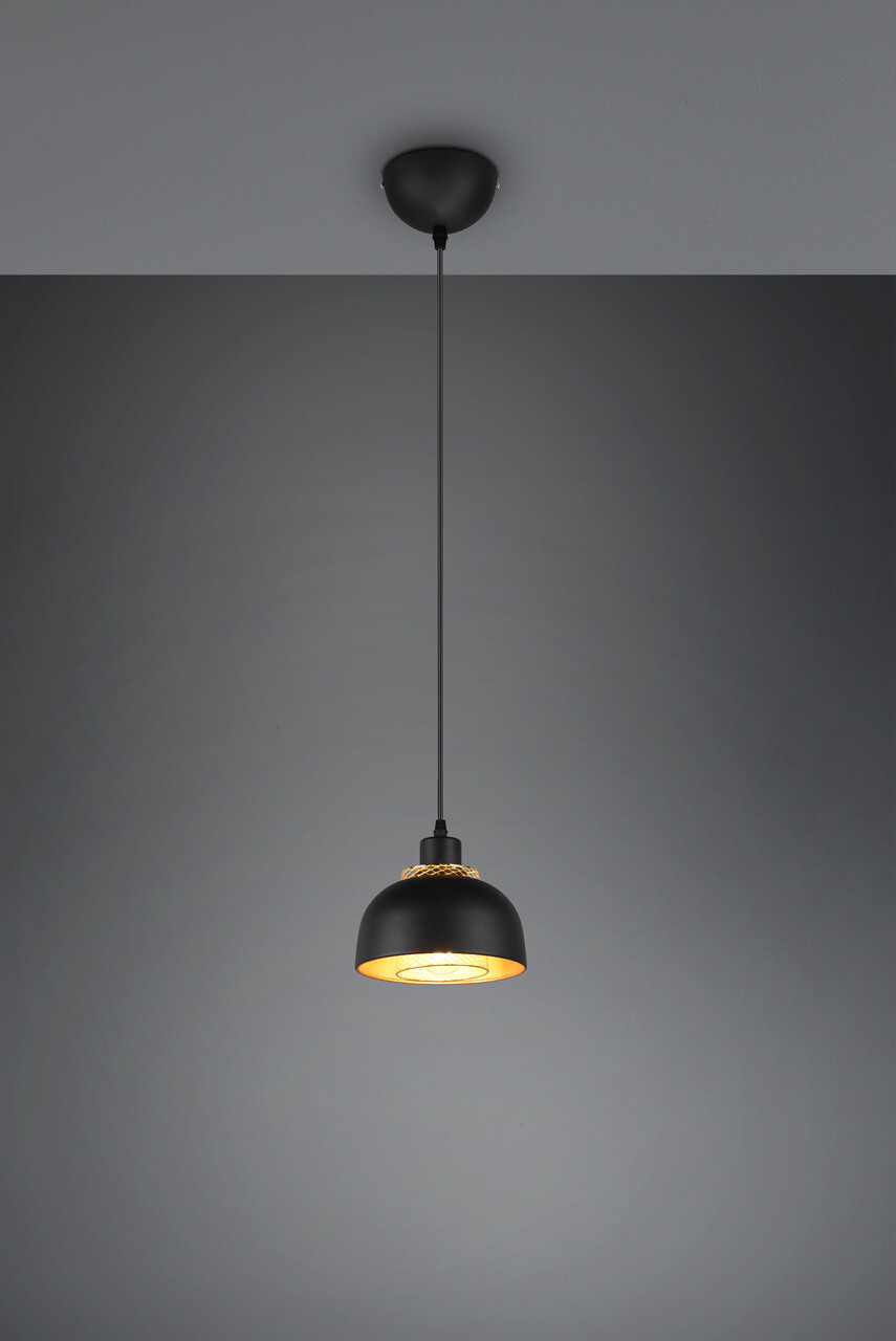 Lustra Punch, RL, 18x150 cm, 40W, 1x E27, metal, negru mat - imagine 7